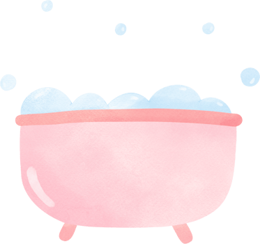 cute  baby shower girl pink bathtub png