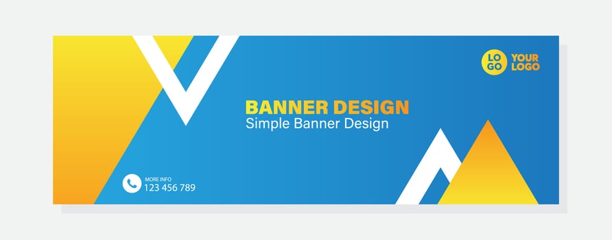 Vector gradient design minimal banner template banner for business company