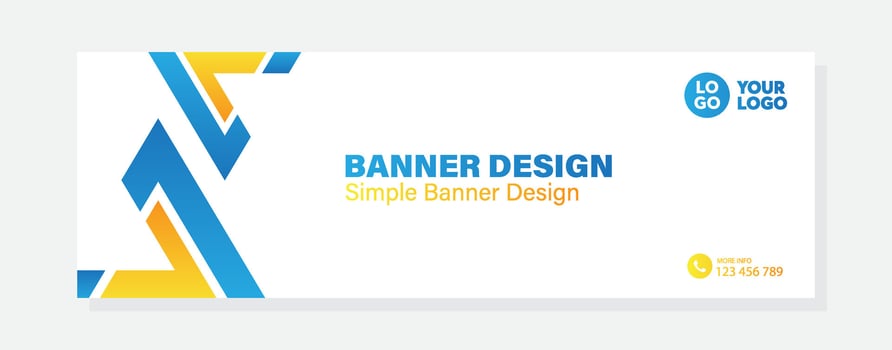 Vector gradient design minimal banner template banner for business company