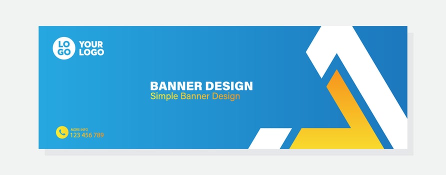 Vector gradient design minimal banner template banner for business company