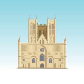 Westminster Abbey London Uk Landmark Digital Stock Vector Illustrations