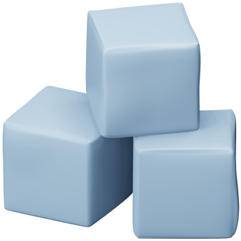 Ice cube 3d rendering isometric icon. png
