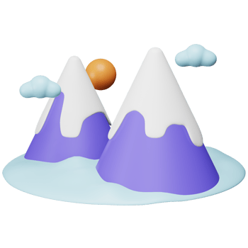 Mountain 3d rendering isometric icon. png