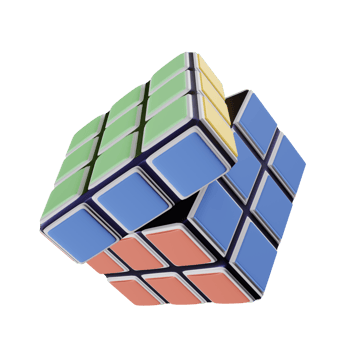 Rubiks Cube 3D Icon png