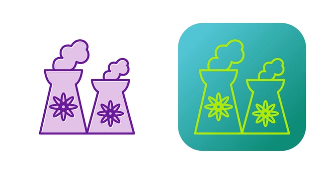 Nuclear Plant Vector Icon