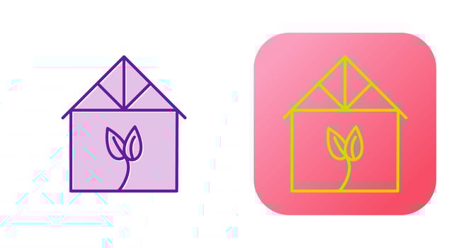 Green House Vector Icon