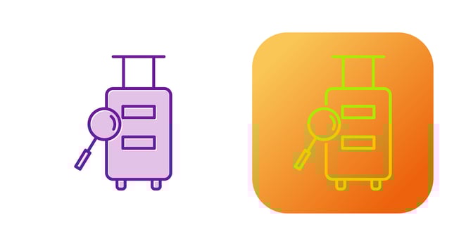 Luggage Inspection Vector Icon