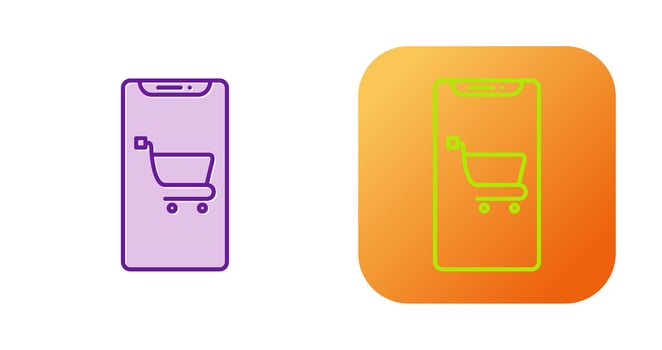 Mobile Shopping Vector Icon