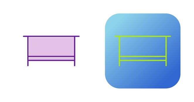 Simple Desk Vector Icon