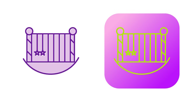 Baby Cot Vector Icon