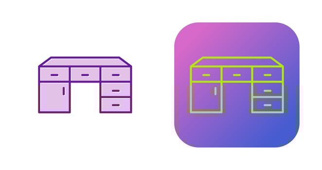 Table with Drawers Vector Icon