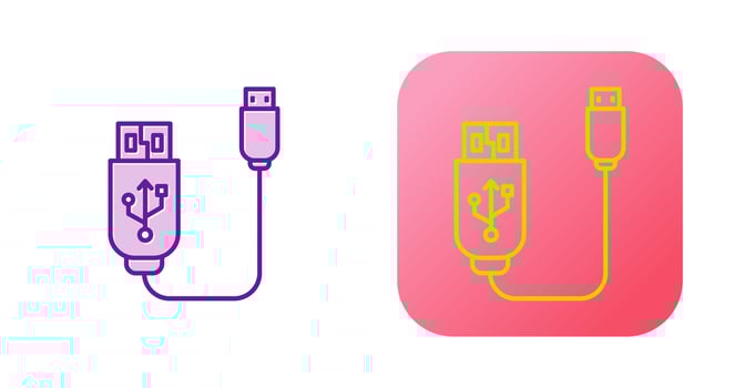 Usb Cable Vector Icon