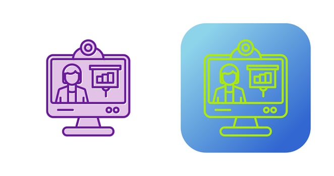 Online Presentation Vector Icon