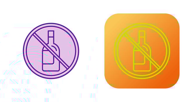 No Alcohol Vector Icon