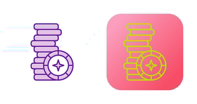 Poker Chips Vector Icon