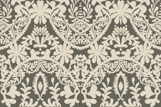 Floral vintage seamless pattern for retro wallpapers. Enchanted Vintage Flowers. Arts and Crafts movement inspired. Design for wrapping paper, wallpaper, fabrics and fashion clothes. Ikat pattern. vector