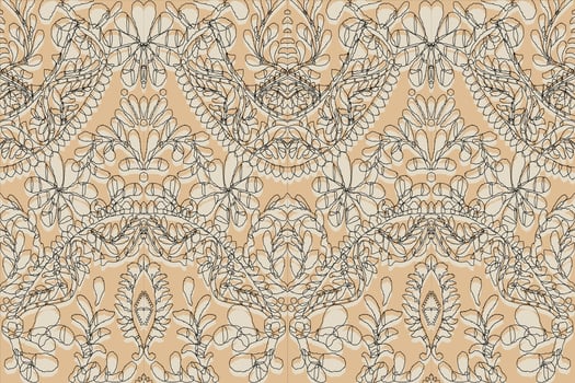 Floral vintage seamless pattern for retro wallpapers. Enchanted Vintage Flowers. Arts and Crafts movement inspired. Design for wrapping paper, wallpaper, fabrics and fashion clothes. Ikat pattern. vector