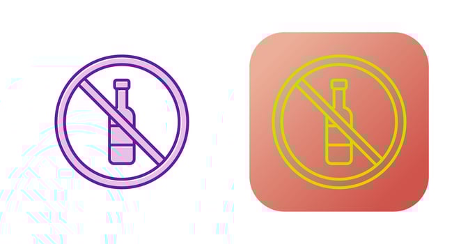 No Alcohol Vector Icon