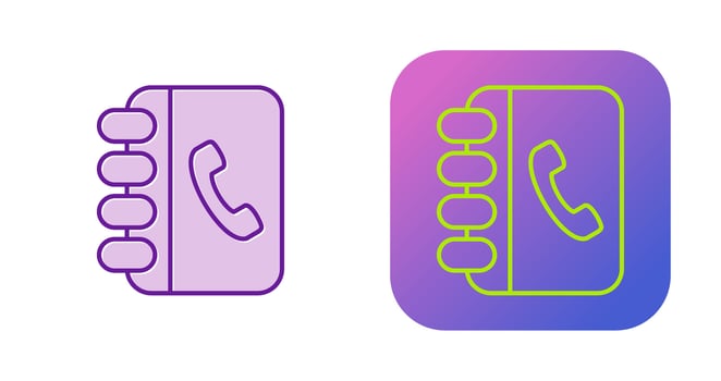 Contact Book Vector Icon