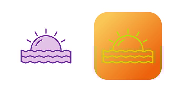 Sunset Vector Icon