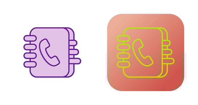 Contact Book Vector Icon