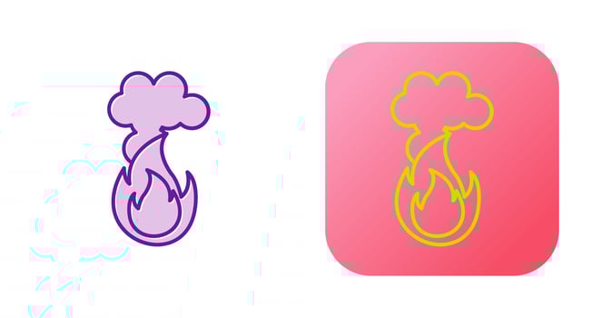 Fire Pollution Vector Icon
