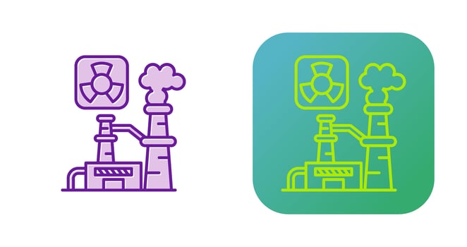Nuclear Plant Vector Icon