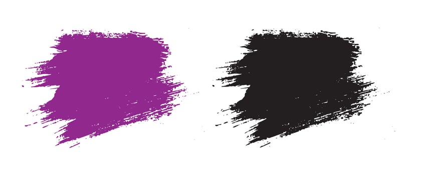 Set of stain ink vector