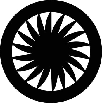 Car Tire silhouette vector icon design