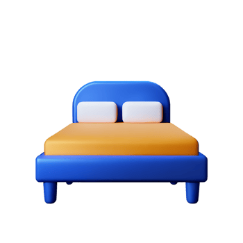 bed 3d rendering icon illustration png