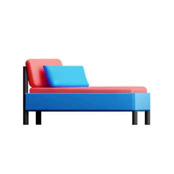 bed 3d rendering icon illustration png