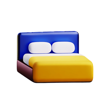 bed 3d rendering icon illustration png