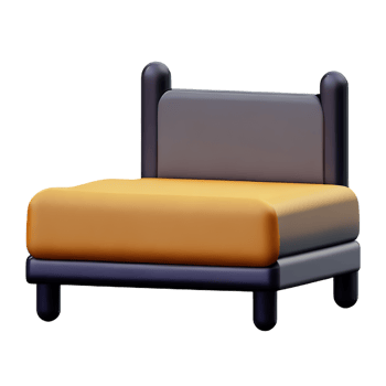 bed 3d rendering icon illustration png