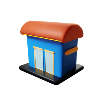 cafe 3d rendering icon illustration png