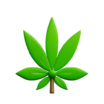 cannabis 3d rendering icon illustration png