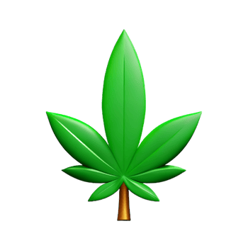 cannabis 3d rendering icon illustration png