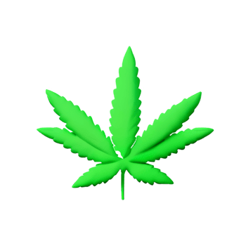 cannabis 3d rendering icon illustration png