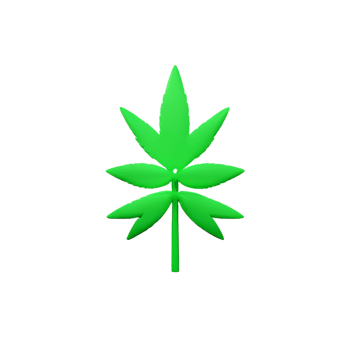 cannabis 3d rendering icon illustration png