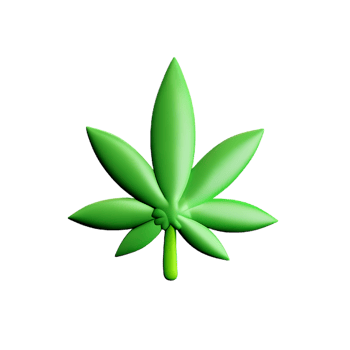 cannabis 3d rendering icon illustration png