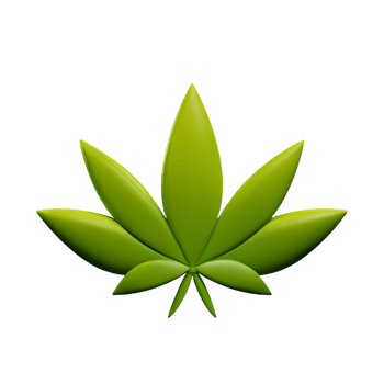 cannabis 3d rendering icon illustration png
