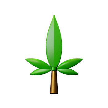 cannabis 3d rendering icon illustration png