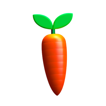 carrot 3d rendering icon illustration png