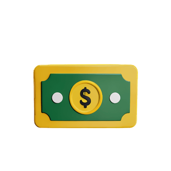 cash 3d rendering icon illustration png