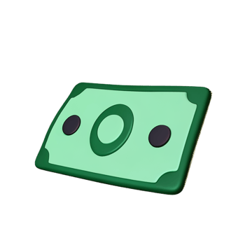 cash 3d rendering icon illustration png