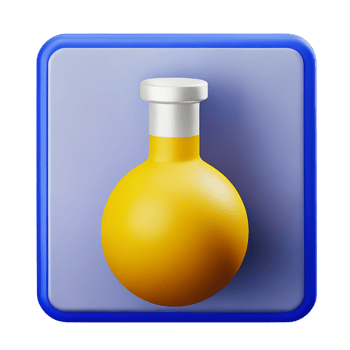 chemistry 3d rendering icon illustration png