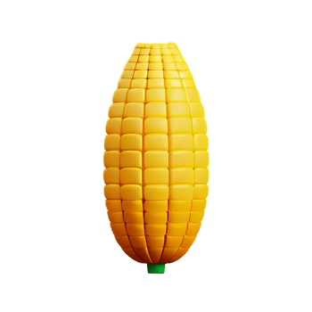 corn 3d rendering icon illustration png