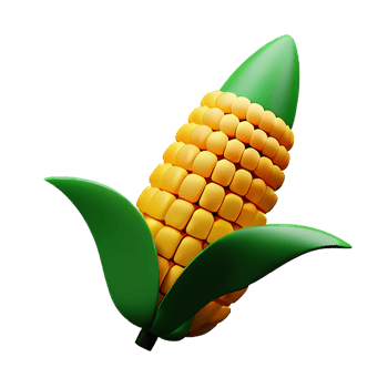 corn 3d rendering icon illustration png