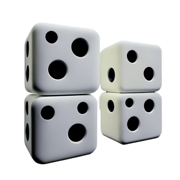 dice 3d rendering icon illustration png