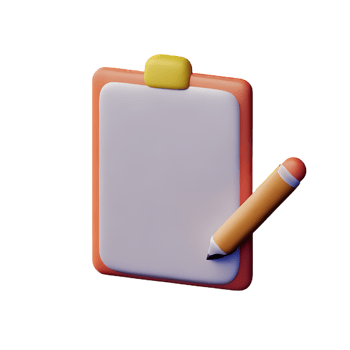 document 3d rendering icon illustration png