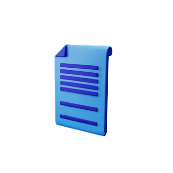 document 3d rendering icon illustration png